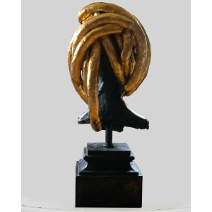 Bronze sculpture "Defensiva galeam" protective helmet